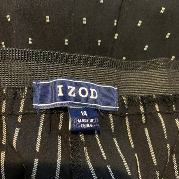 Izod Black & White Ankle Pants Size 14 - Picture 11 of 11